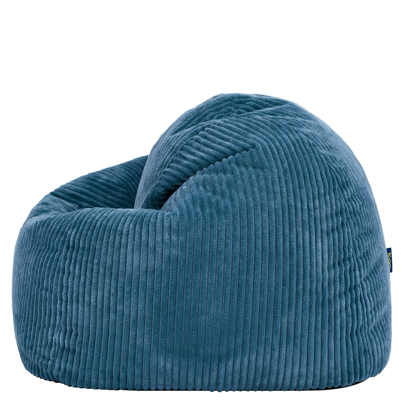 Kids Kingston Cord Classic Bean Bag - Denim Blue