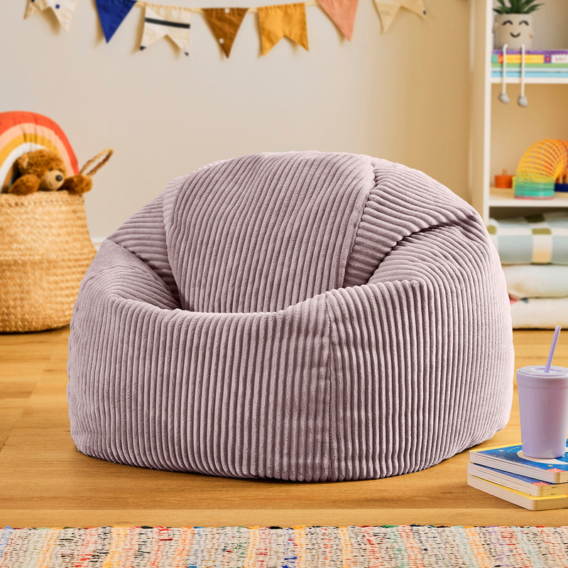 Kids Kingston Cord Classic Bean Bag - Lavender