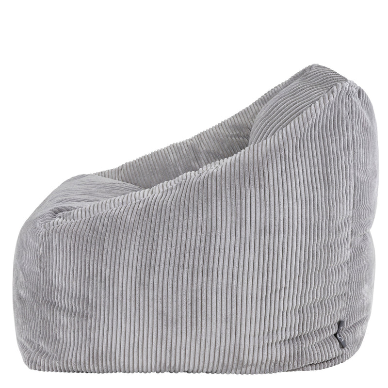 Natalia Cord Armchair Bean Bag - Grey