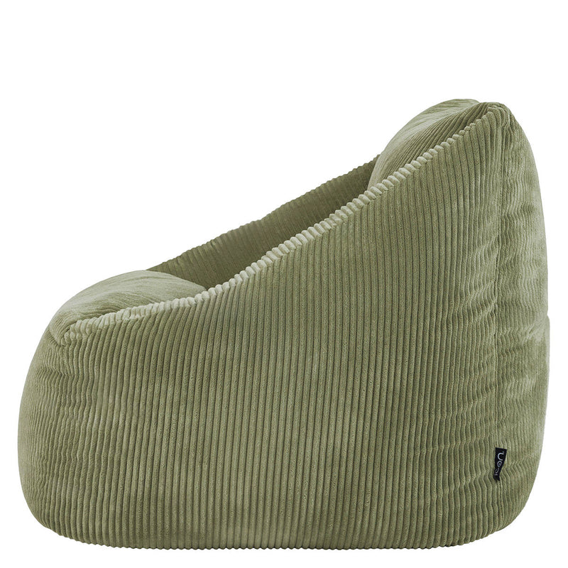 Natalia Cord Armchair Bean Bag - Green