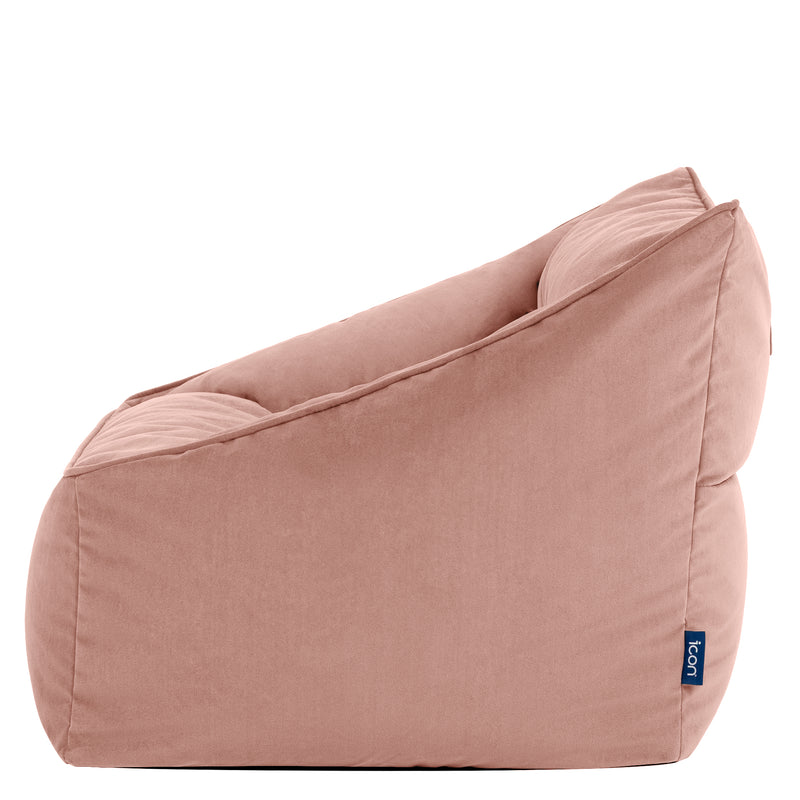 Natalia Velvet Armchair Bean Bag - Dawn Pink
