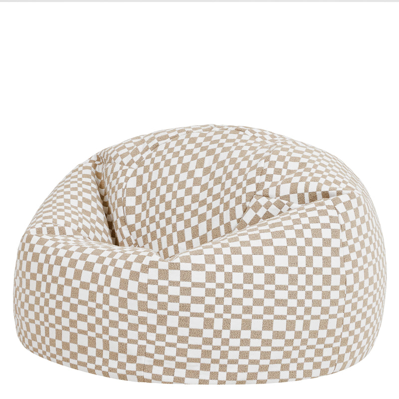 Kingston Checkerboard Classic Bean Bag - Natural