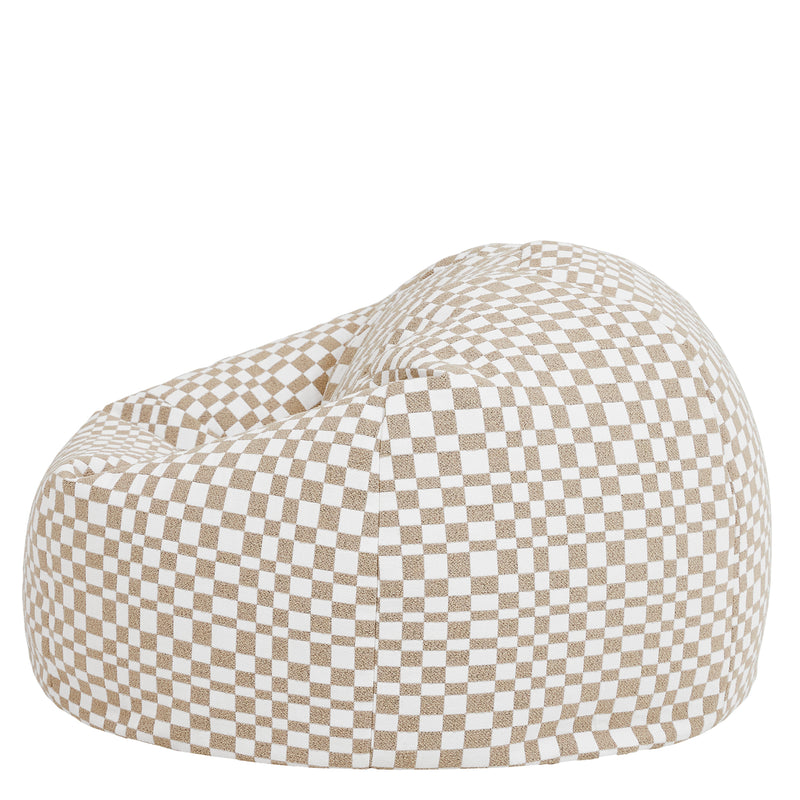 Kingston Checkerboard Classic Bean Bag - Natural