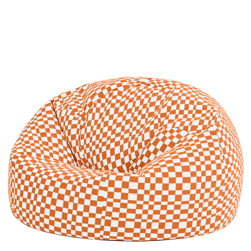 Kingston Checkerboard Classic Bean Bag - Orange