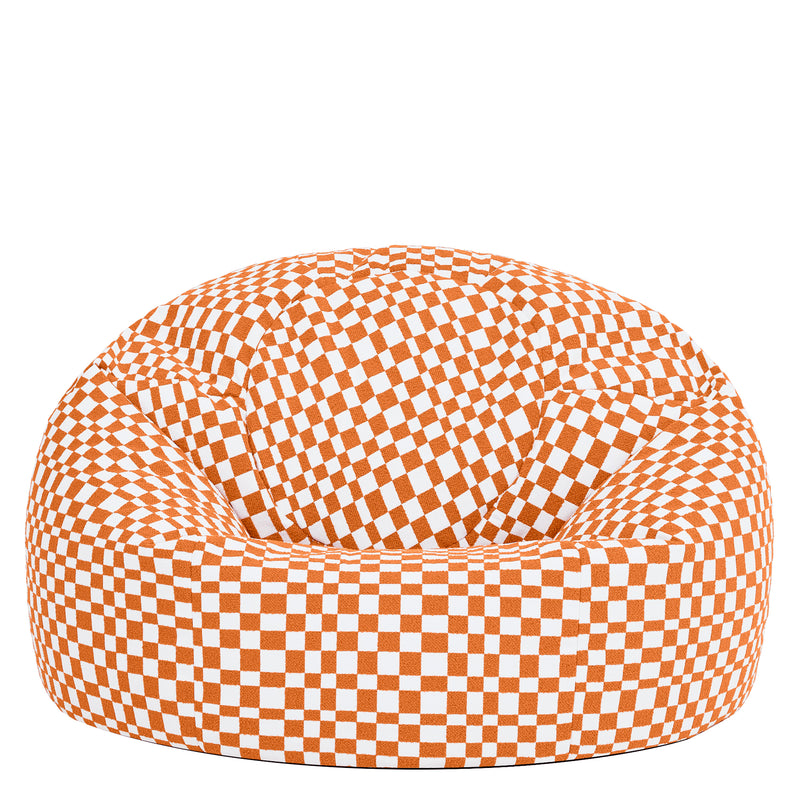 Kingston Checkerboard Classic Bean Bag - Orange