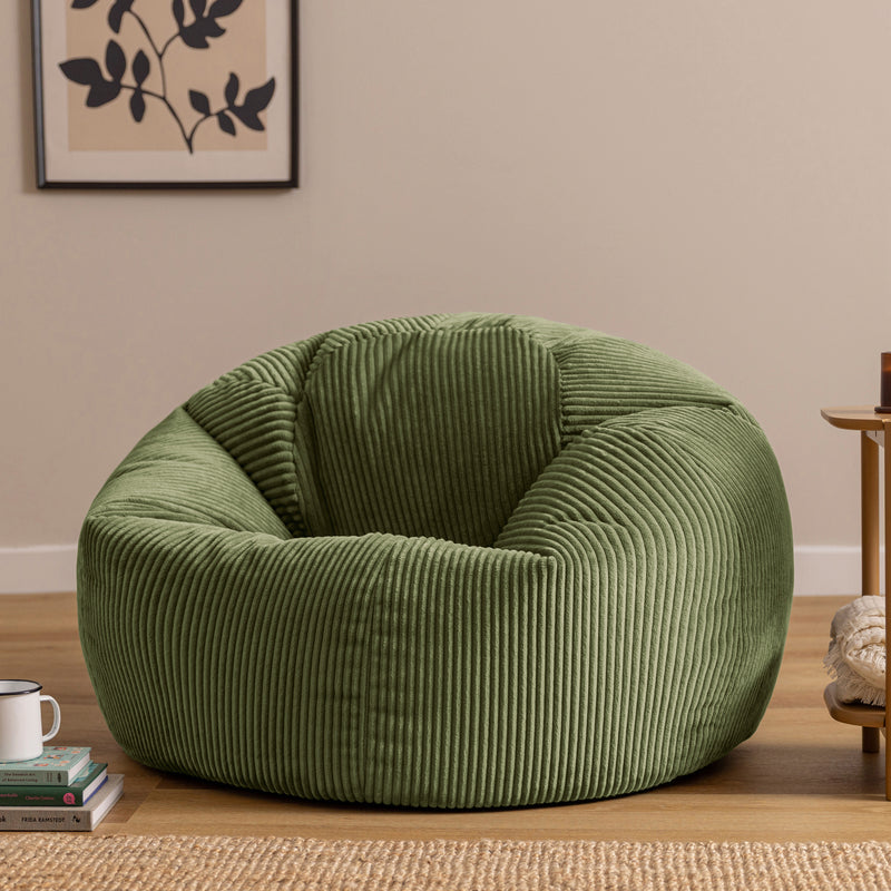 Kingston XL Cord Classic Bean Bag - Sage Green