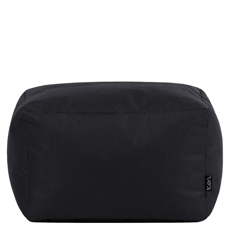 Bean Bag Footstool Indoor-Outdoor - Black