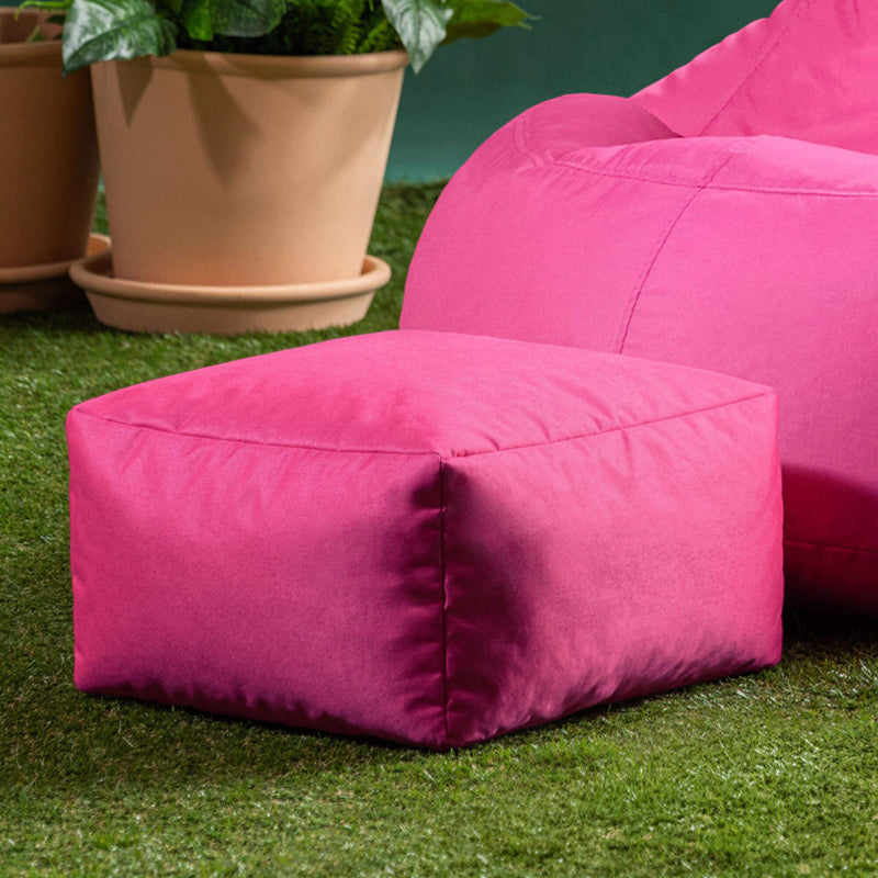 Bean Bag Footstool Indoor-Outdoor - Pink