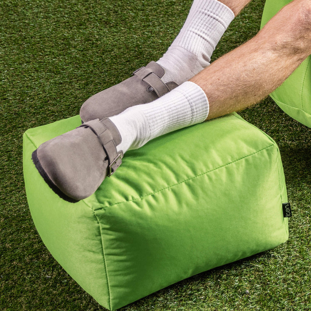 Bean Bag Footstool Indoor Outdoor Lime Green