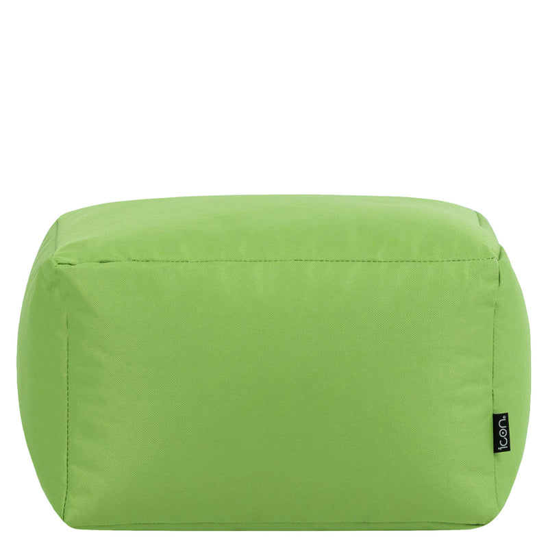 Bean Bag Footstool Indoor-Outdoor - Lime Green