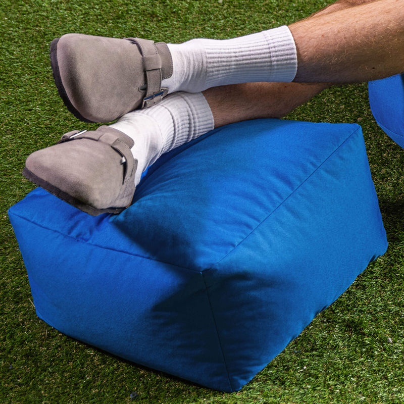 Bean Bag Footstool Indoor-Outdoor - Blue