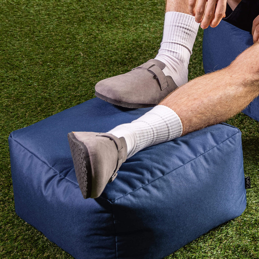 Bean Bag Footstool Indoor Outdoor Navy Blue