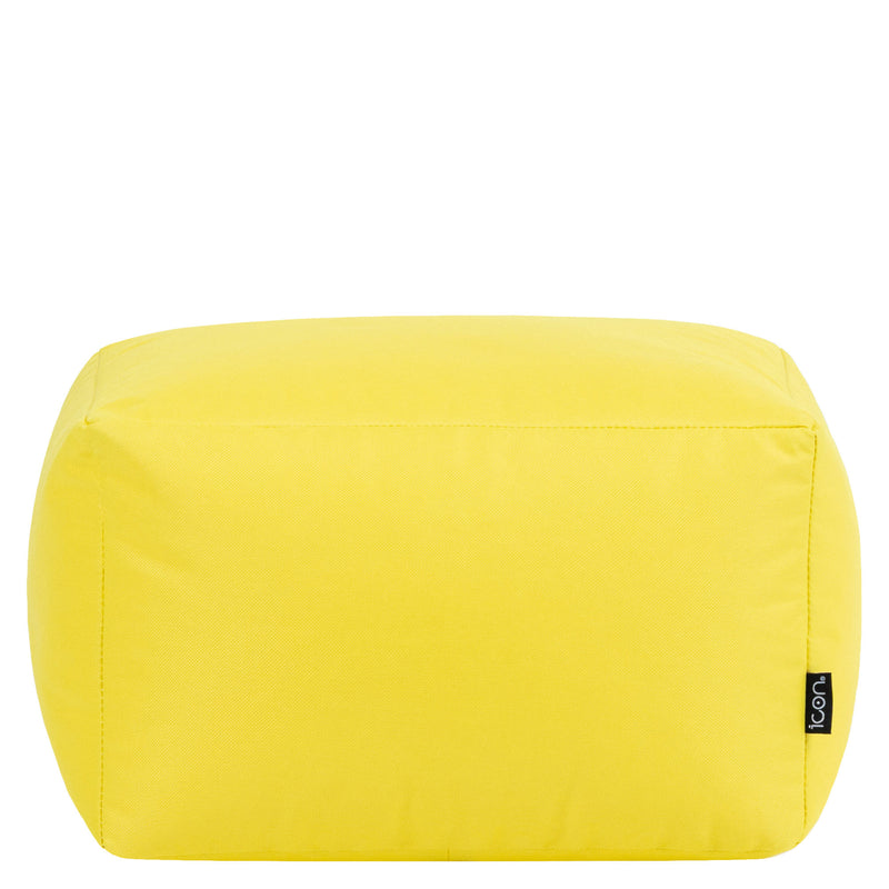 Bean Bag Footstool Indoor-Outdoor - Yellow