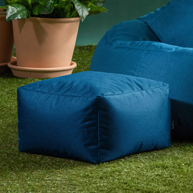Bean Bag Footstool Indoor-Outdoor - Teal