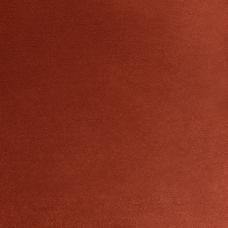 Milano Velvet Round Footstool - Spicy Terracotta