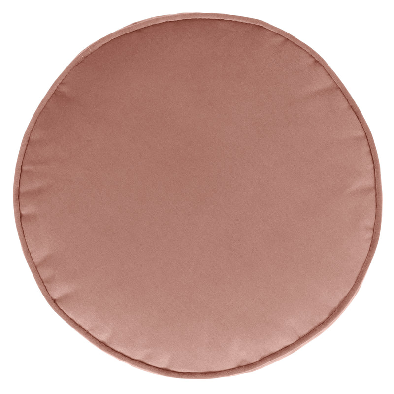 Milano Velvet Round Footstool - Dawn Pink
