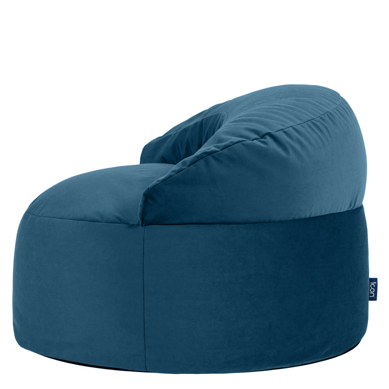 Orb Velvet Accent Chair Bean Bag - Ink Blue