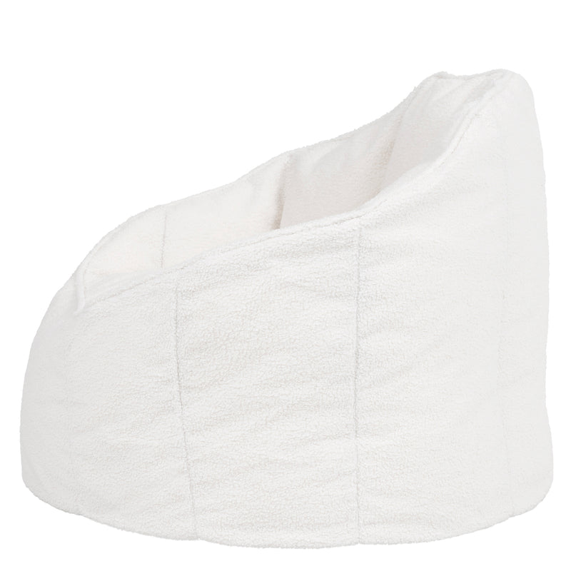 Sirena Bouclé Bean Bag Accent Chair - Ivory
