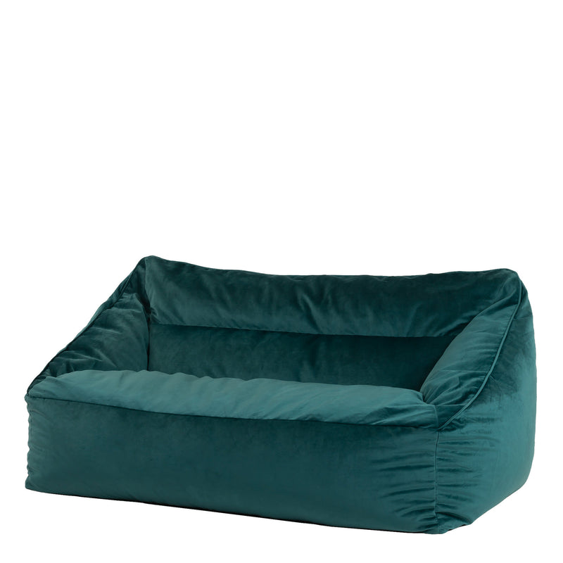 Cecilia Velvet Loveseat Bean Bag - Teal