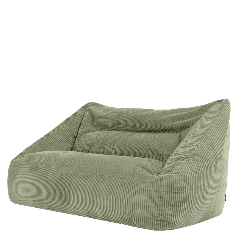 Cecilia Jumbo Cord Bean Bag Sofa - Sage Green
