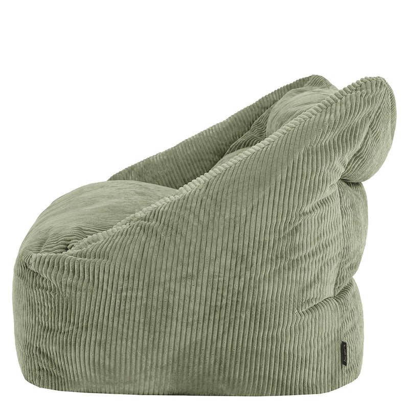 Cecilia Jumbo Cord Bean Bag Sofa - Sage Green