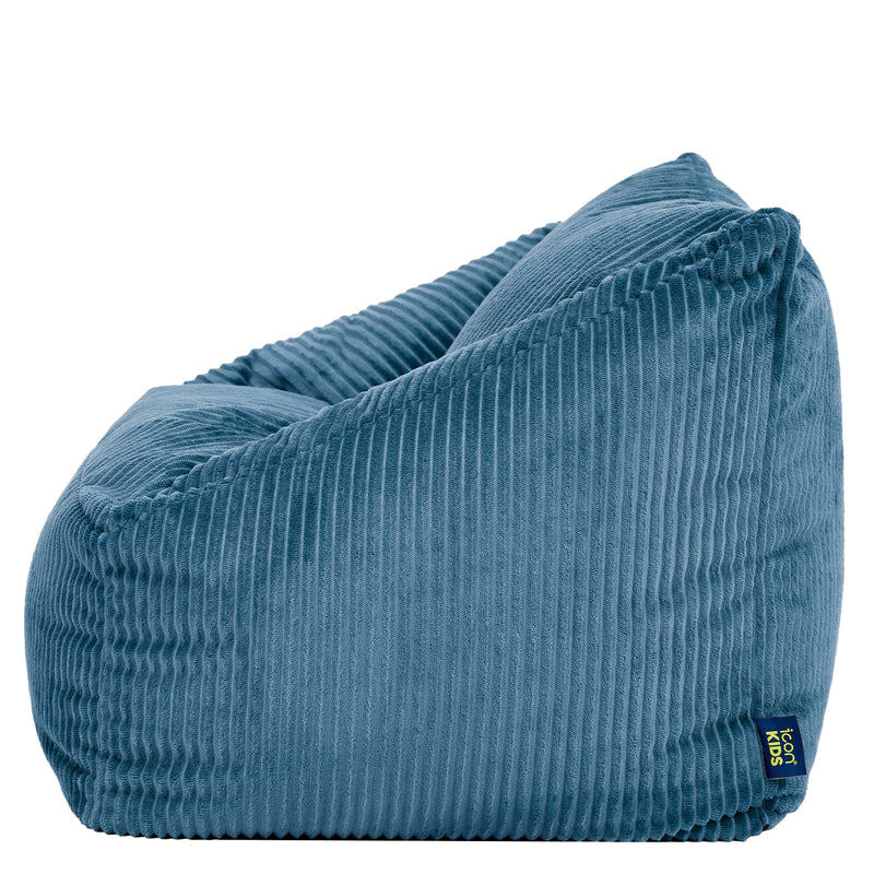 Kids Natalia Cord Armchair Bean Bag - Denim Blue