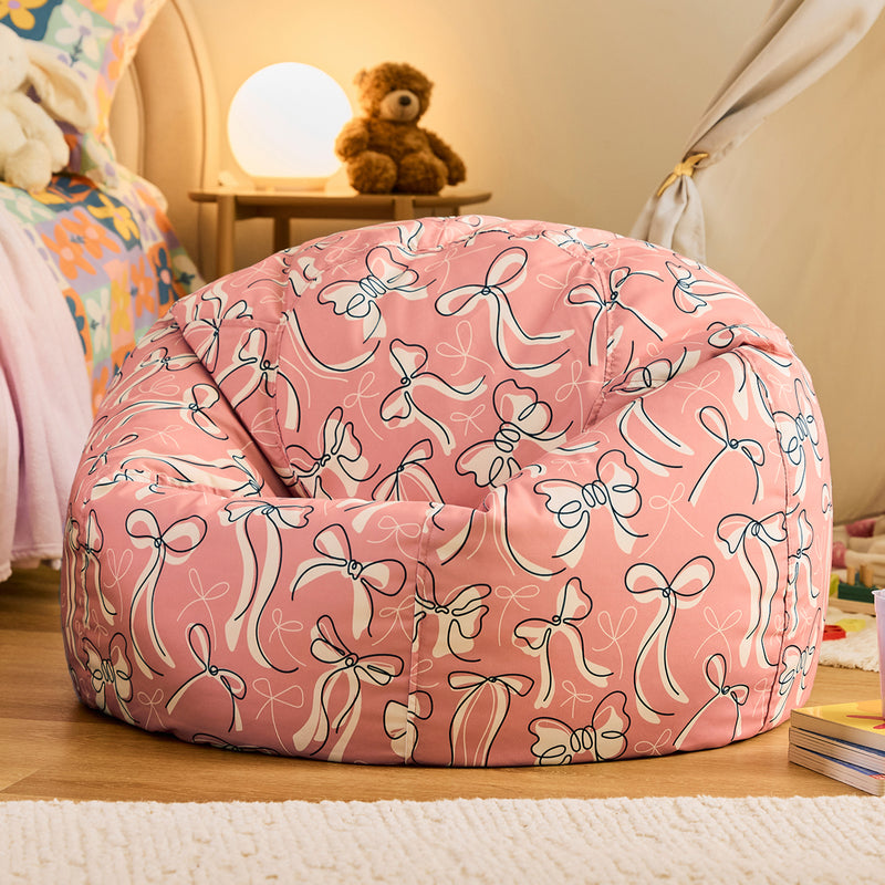 Kids XL Kingston Bow Print Classic Bean Bag