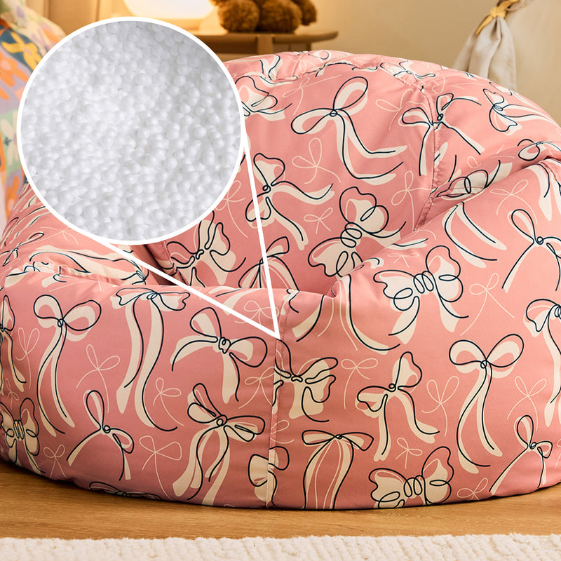 Kids XL Kingston Bow Print Classic Bean Bag