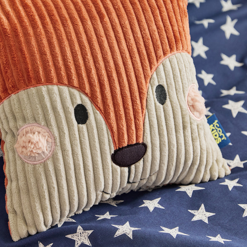 Kids Freddie Fox Cord Cushion - Terracotta