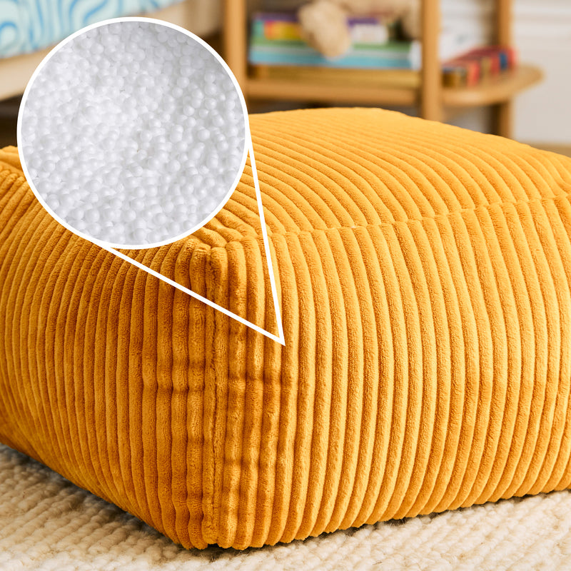 Mini Amara Cord Square Footstool - Ochre