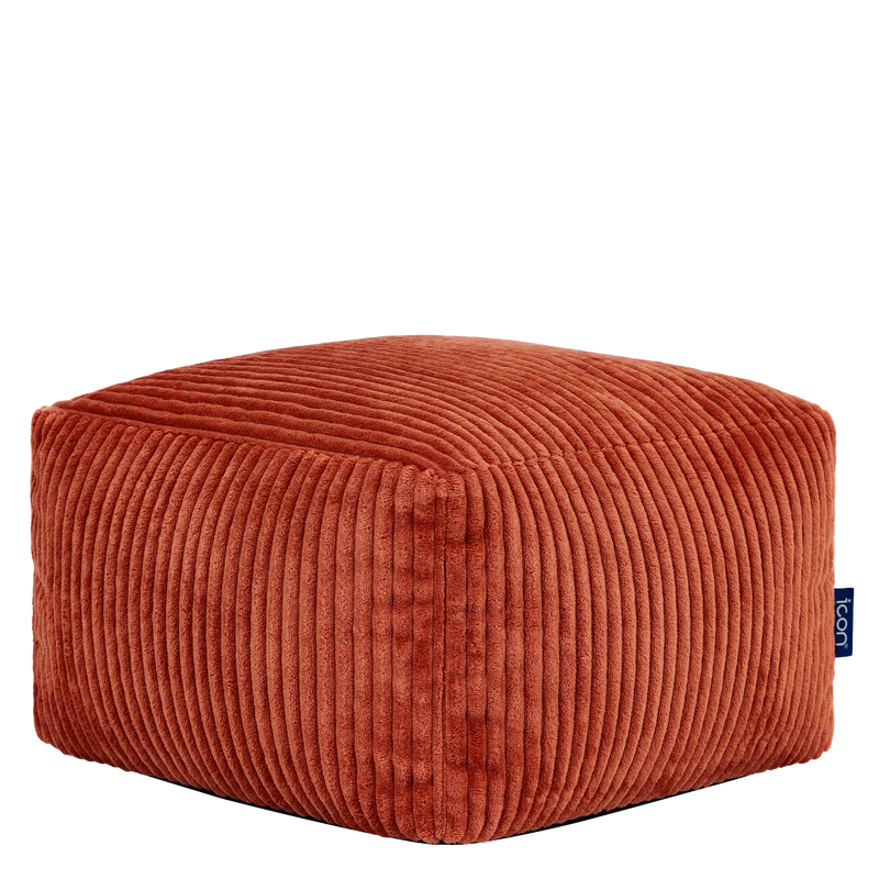 Mini Amara Cord Square Footstool - Terracotta