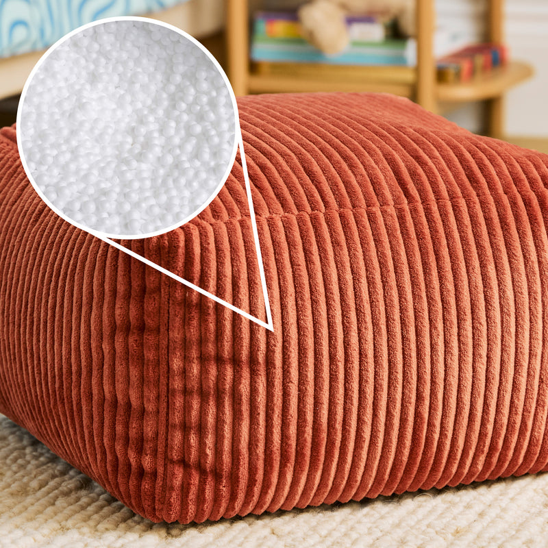 Mini Amara Cord Square Footstool - Terracotta