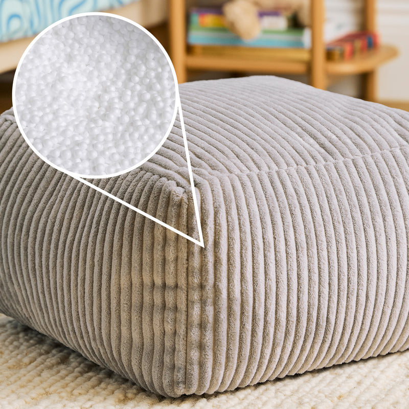 Mini Amara Cord Square Footstool - Grey