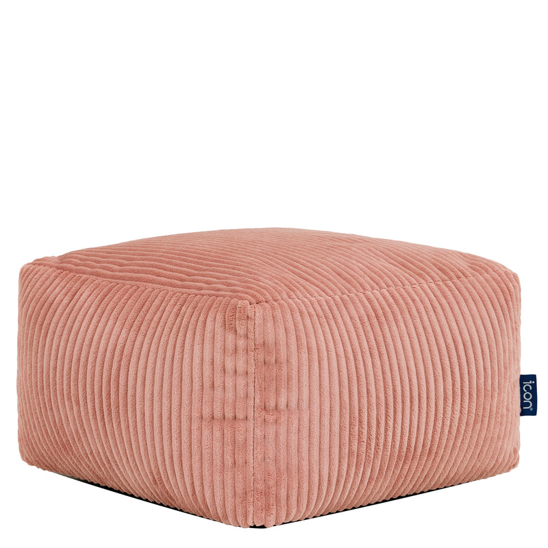 Mini Amara Cord Square Footstool - Pink