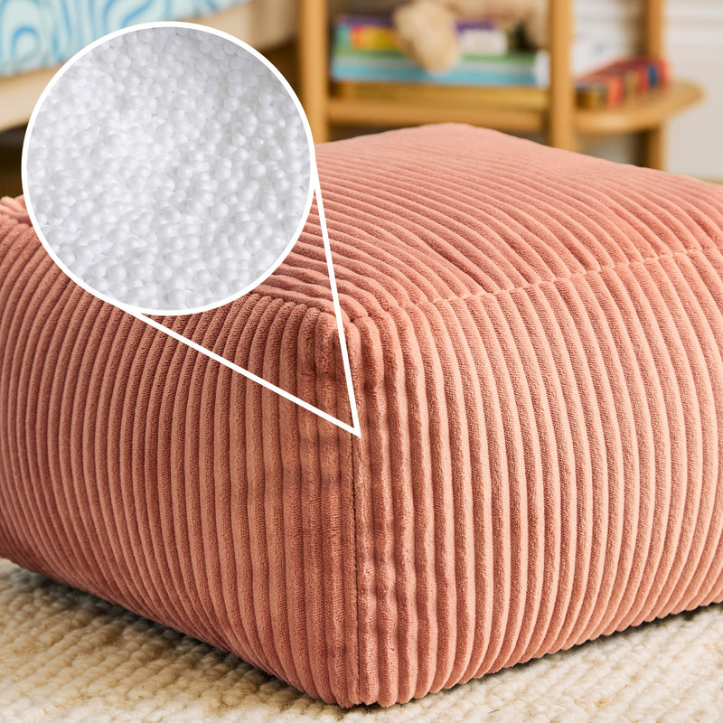 Mini Amara Cord Square Footstool - Pink