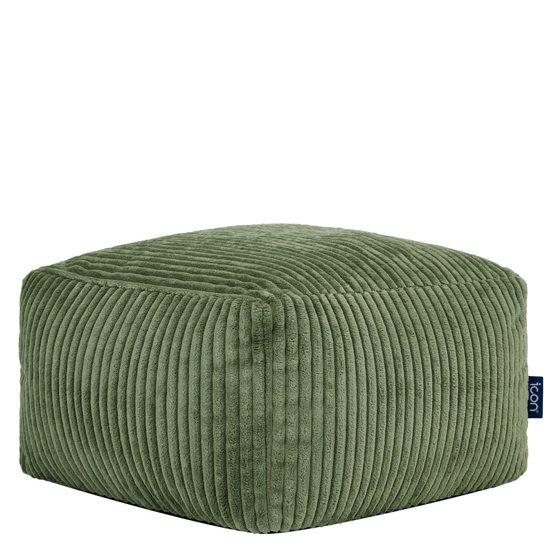 Mini Amara Cord Square Footstool - Sage Green