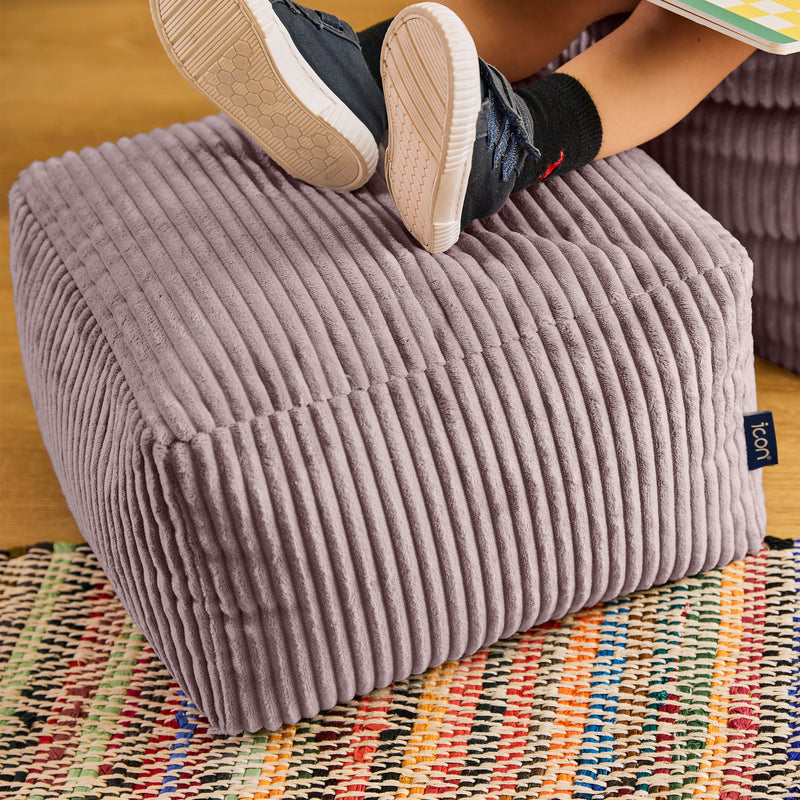 Mini Amara Cord Square Footstool - Lavender