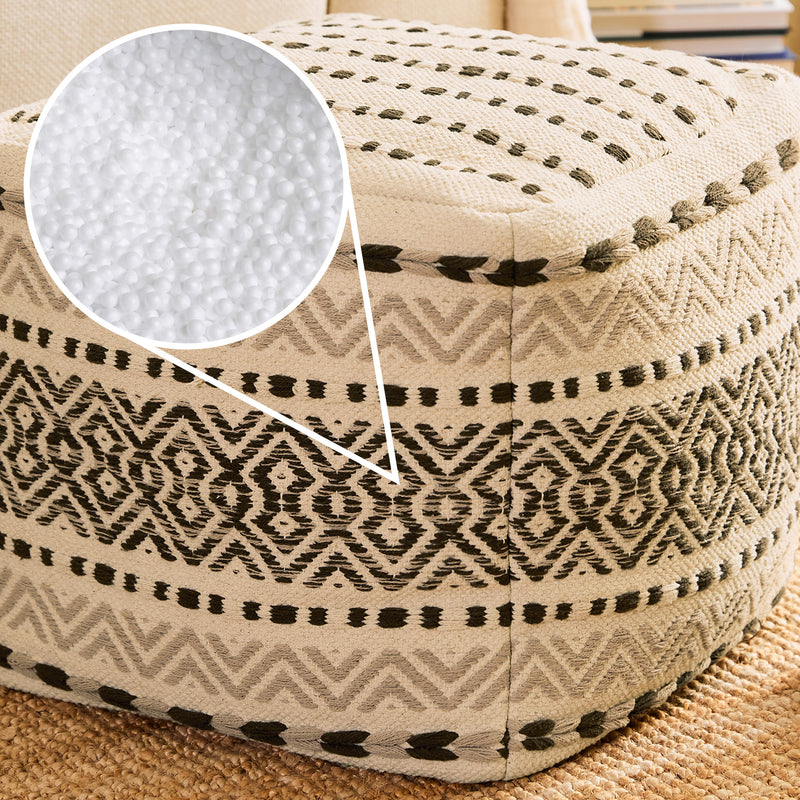 Calli Aztec Square Footstool - Natural
