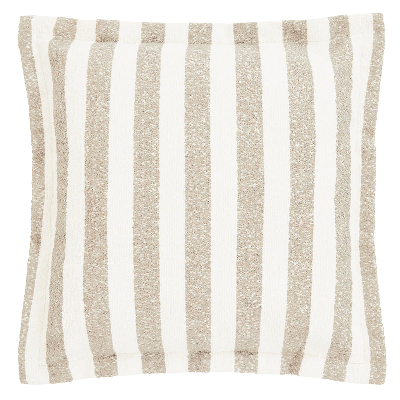 Sofia Stripe Bouclé Pillow Top Footstool - Natural