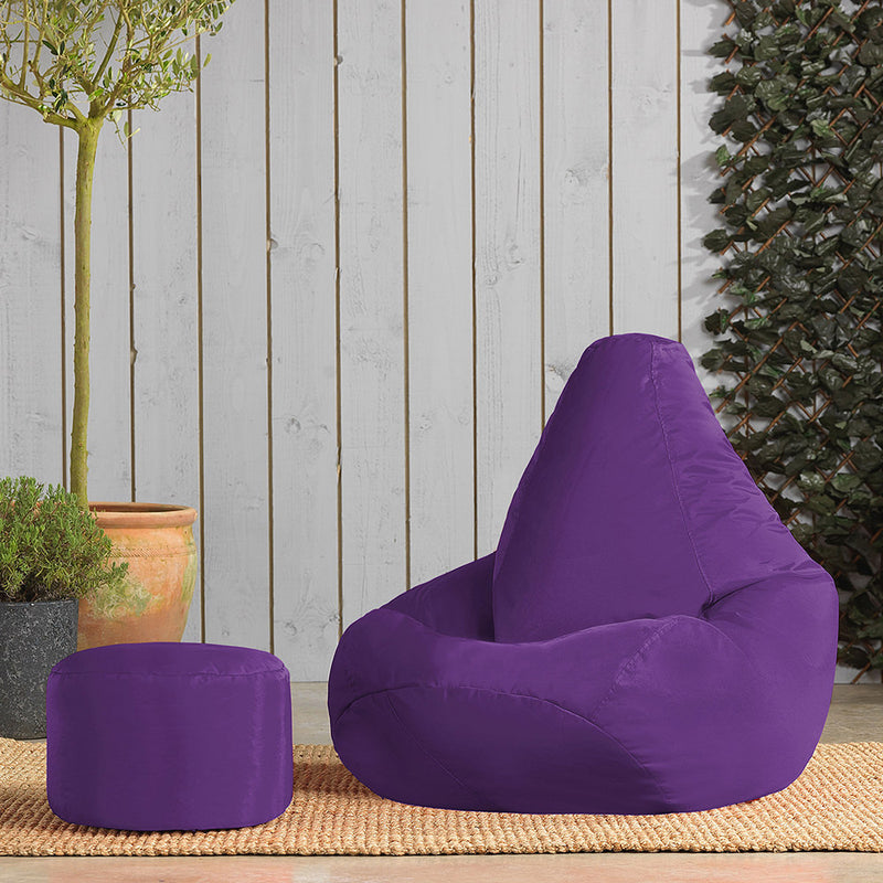 Highback Gamer Beanbag Indoor-Outdoor - Purple