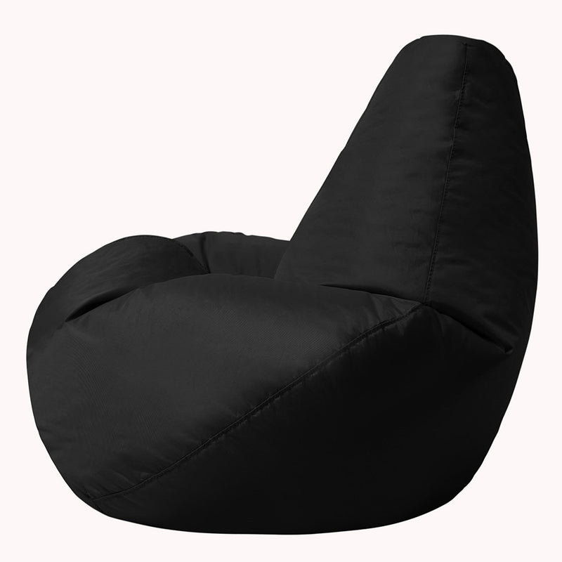 Highback Gamer Beanbag Indoor-Outdoor - Black