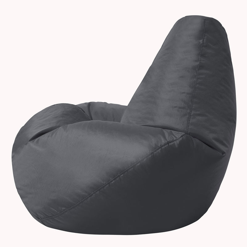 Highback Gamer Beanbag Indoor-Outdoor - Charcoal Grey