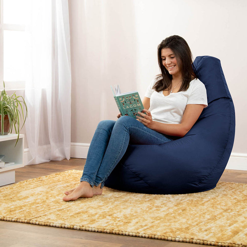 Highback Gamer Beanbag Indoor-Outdoor - Navy Blue