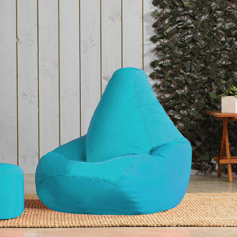 Highback Gamer Beanbag Indoor-Outdoor - Aqua