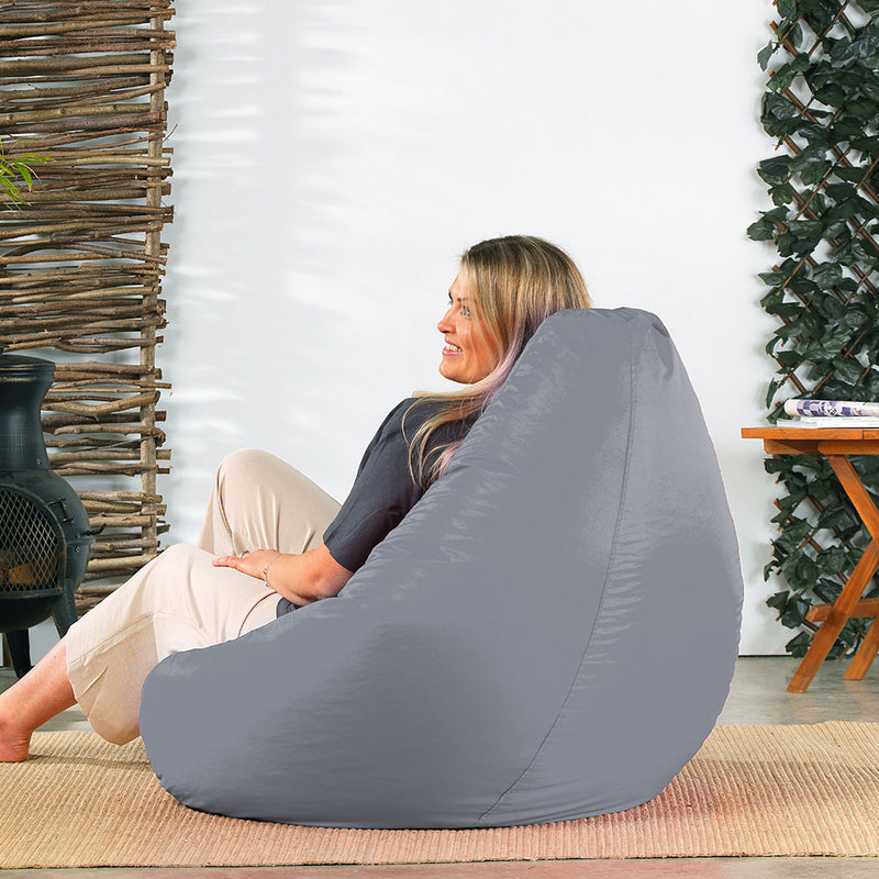 Highback Gamer Beanbag Indoor-Outdoor - Grey