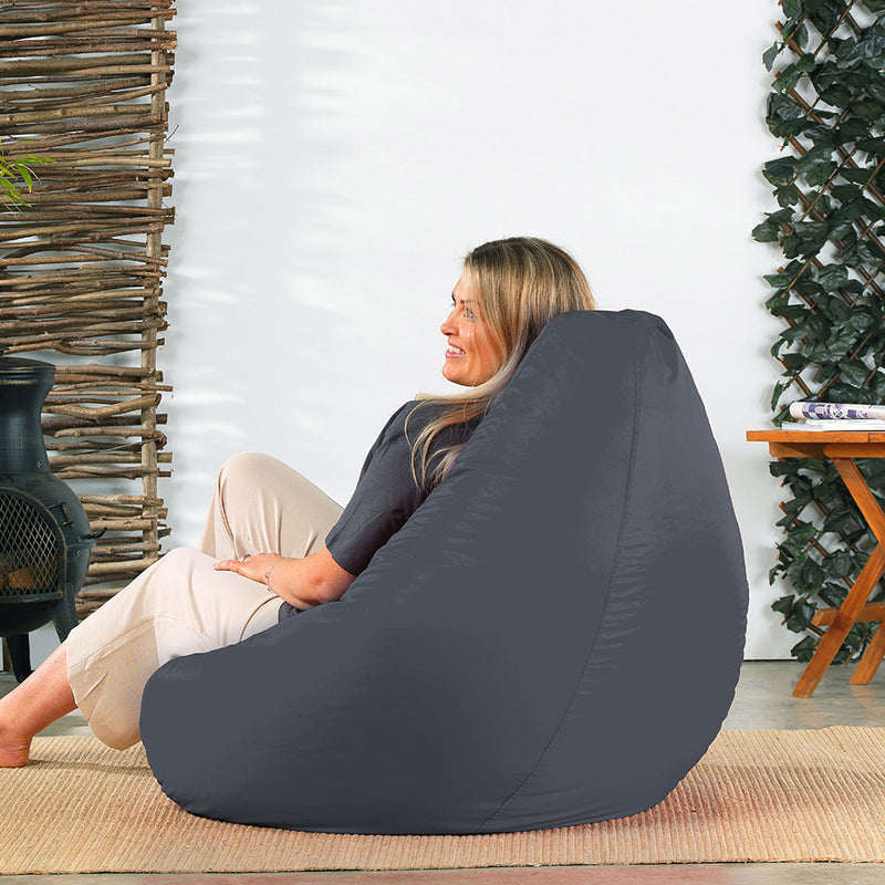 Highback Gamer Beanbag Indoor-Outdoor - Charcoal Grey