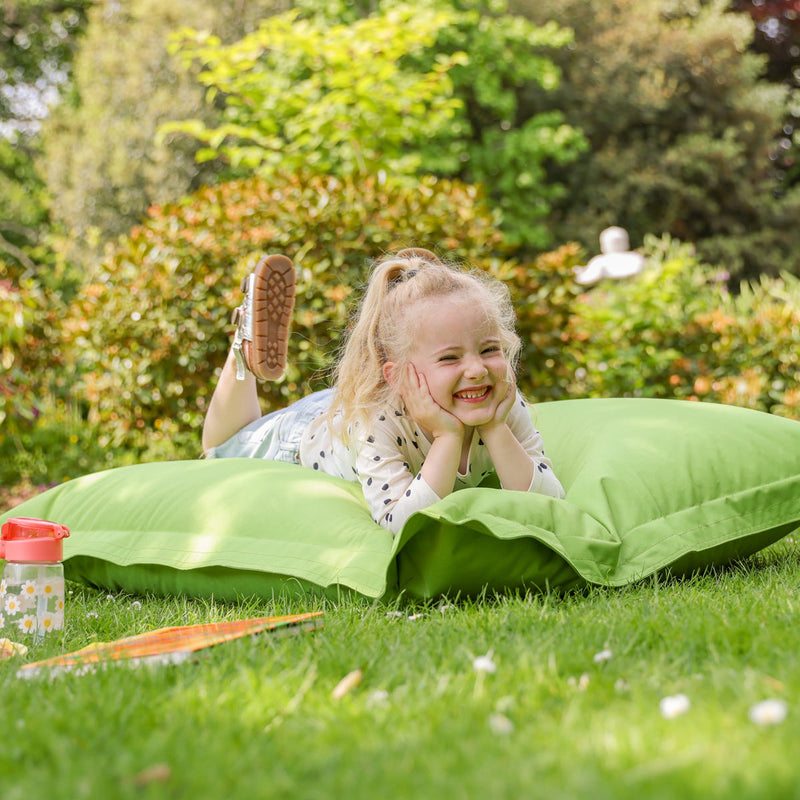 Kids Big Bag Indoor-Outdoor Floor Cushion Bean Bag - Lime Green