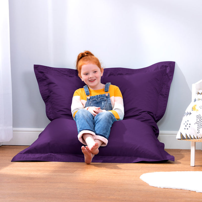 Kids Big Bag Indoor-Outdoor Floor Cushion Bean Bag - Purple