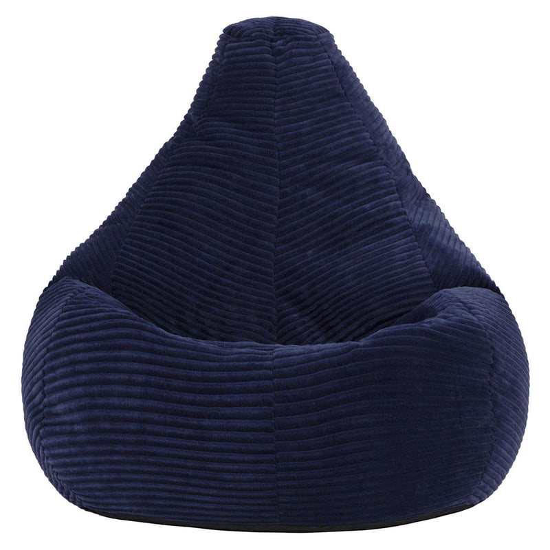 Kids Dalton Cord High Back Bean Bag - Navy Blue