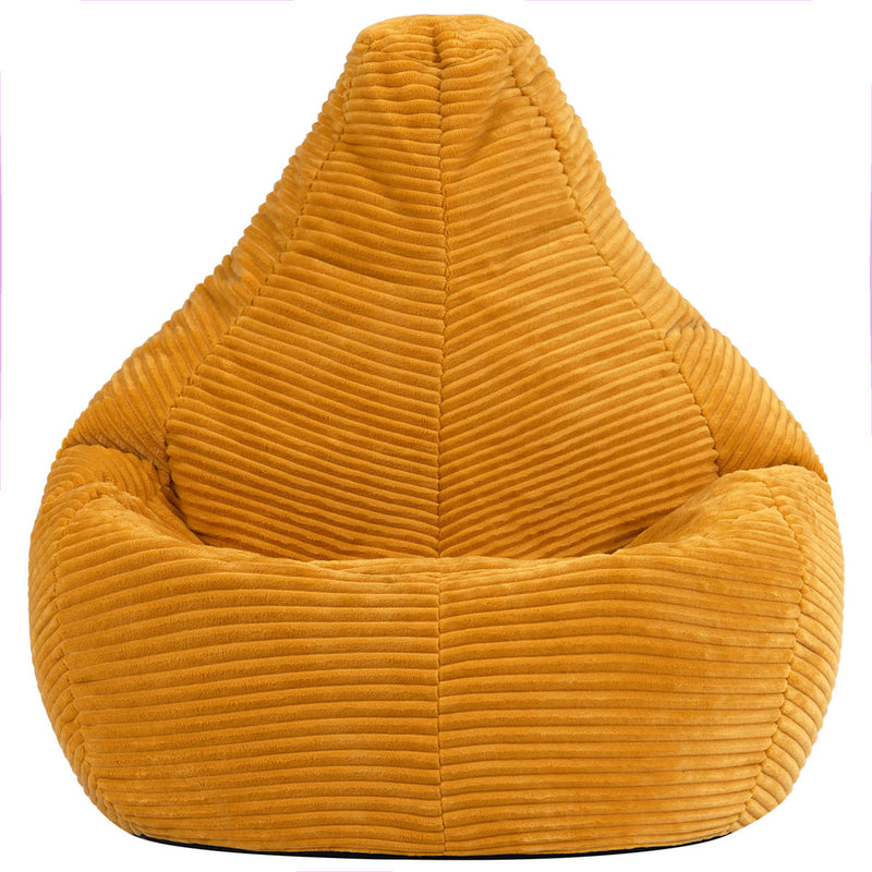 Kids Dalton Cord High Back Bean Bag - Ochre Yellow